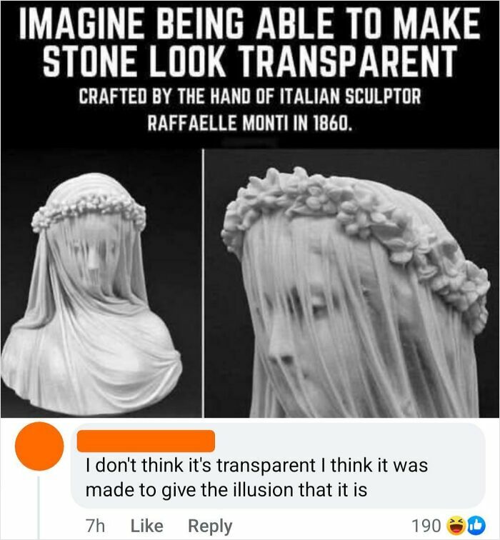 Marble statue trickery sparks a funny online correction fail about clear craftsmanship.