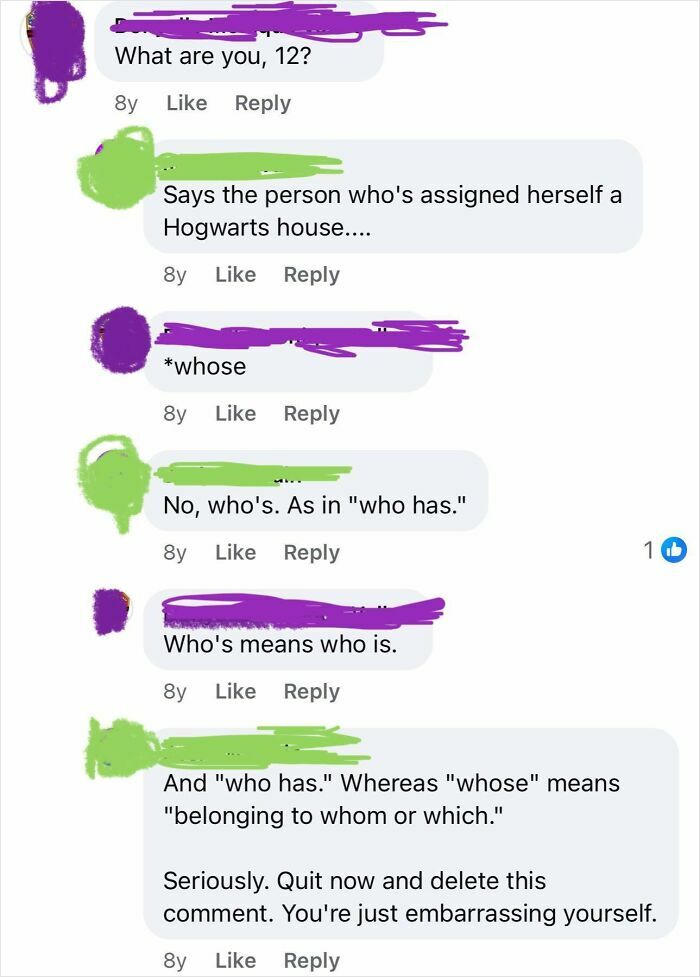 Online crew teasing bold grammar fixes gone wrong in a lively comment thread.